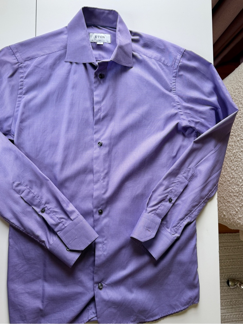 ETON Men's Purple Dress Shirt slim fit size 15 1/2